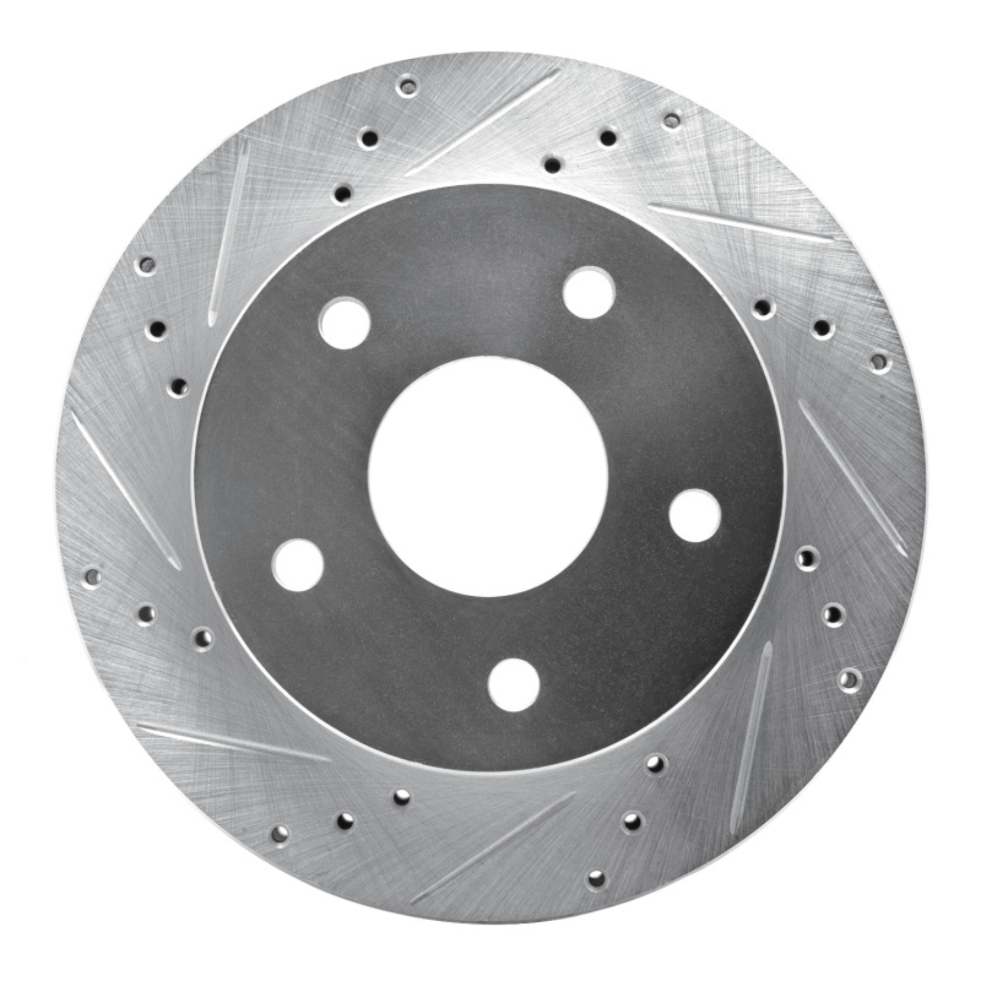 Picture of R1 00-01 Dodge Ram 1500 Pickup Front Left Drilled & Slotted Silver Brake Rotor