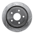Picture of R1 02-24 Chrysler ASPEN Rear Right Drilled & Slotted Silver Brake Rotor