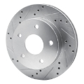 Picture of R1 00-01 Dodge Ram 1500 Pickup Front Left Drilled & Slotted Silver Brake Rotor