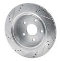 Picture of R1 02-24 Chrysler ASPEN Rear Right Drilled & Slotted Silver Brake Rotor