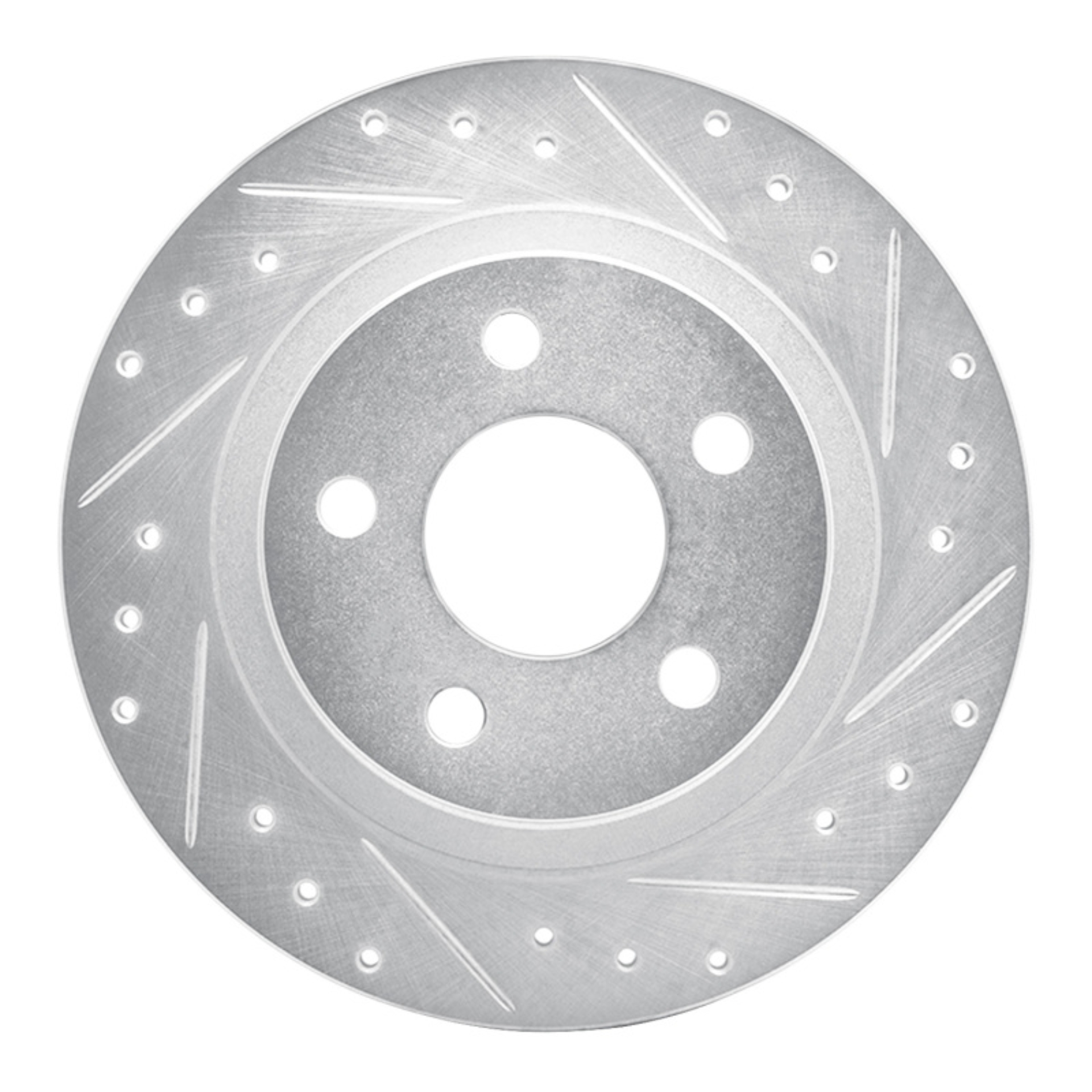 Picture of R1 98-05 Buick Park Avenue Rear Right Drilled & Slotted Silver Brake Rotor