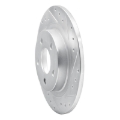 Picture of R1 98-05 Buick Park Avenue Rear Right Drilled & Slotted Silver Brake Rotor