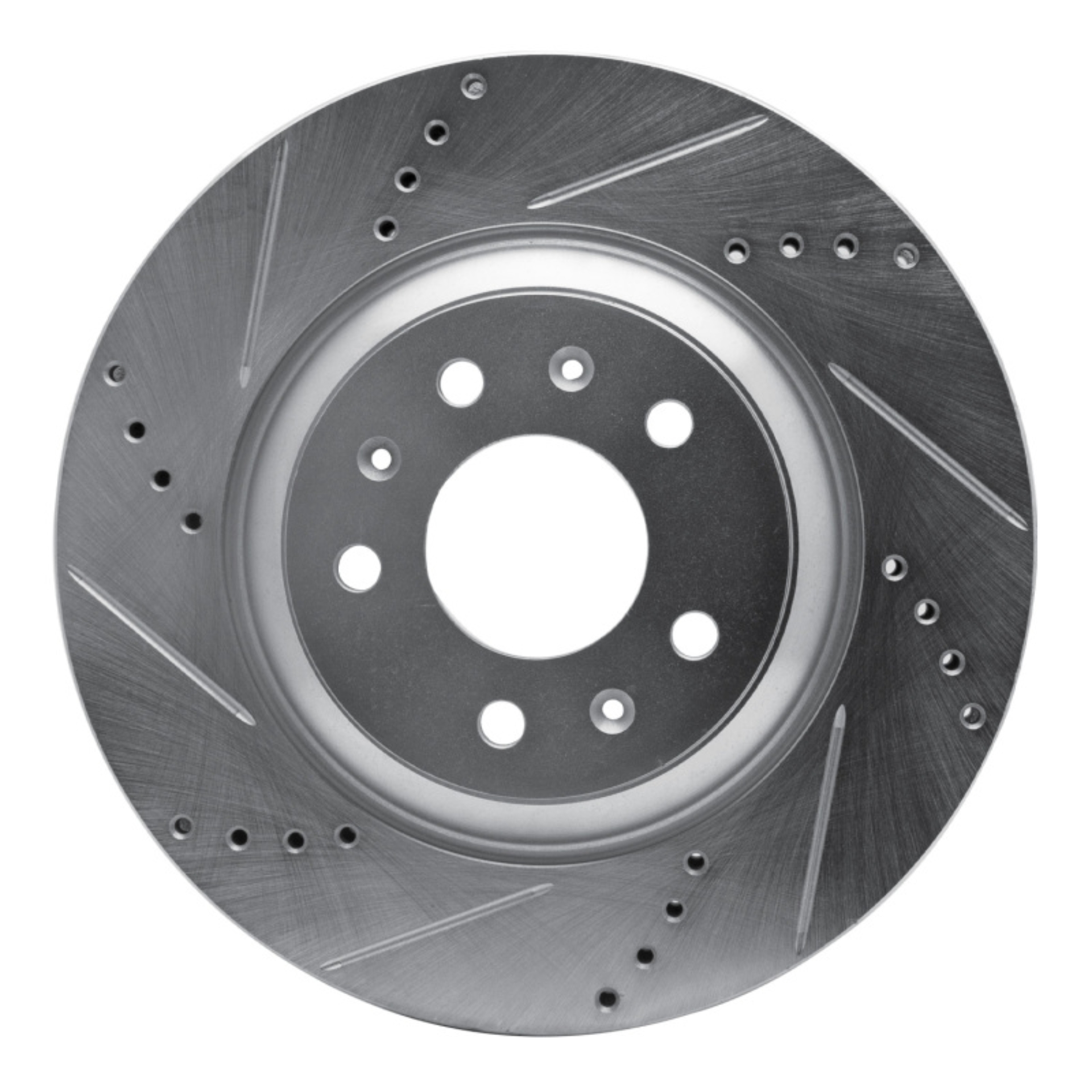 Picture of R1 04-08 Cadillac CTS Front Left Drilled & Slotted Silver Brake Rotor