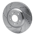 Picture of R1 04-08 Cadillac CTS Front Left Drilled & Slotted Silver Brake Rotor