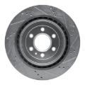 Picture of R1 04-09 Cadillac SRX Rear Left Drilled & Slotted Silver Brake Rotor