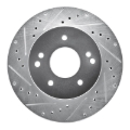 Picture of R1 63-82 Chevrolet Camaro Rear/Front Left Drilled & Slotted Silver Brake Rotor