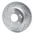 Picture of R1 63-82 Chevrolet Camaro Rear/Front Left Drilled & Slotted Silver Brake Rotor