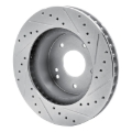 Picture of R1 63-82 Chevrolet Camaro Rear/Front Left Drilled & Slotted Silver Brake Rotor