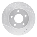 Picture of R1 88-96 Buick Regal Front Left Drilled & Slotted Silver Brake Rotor