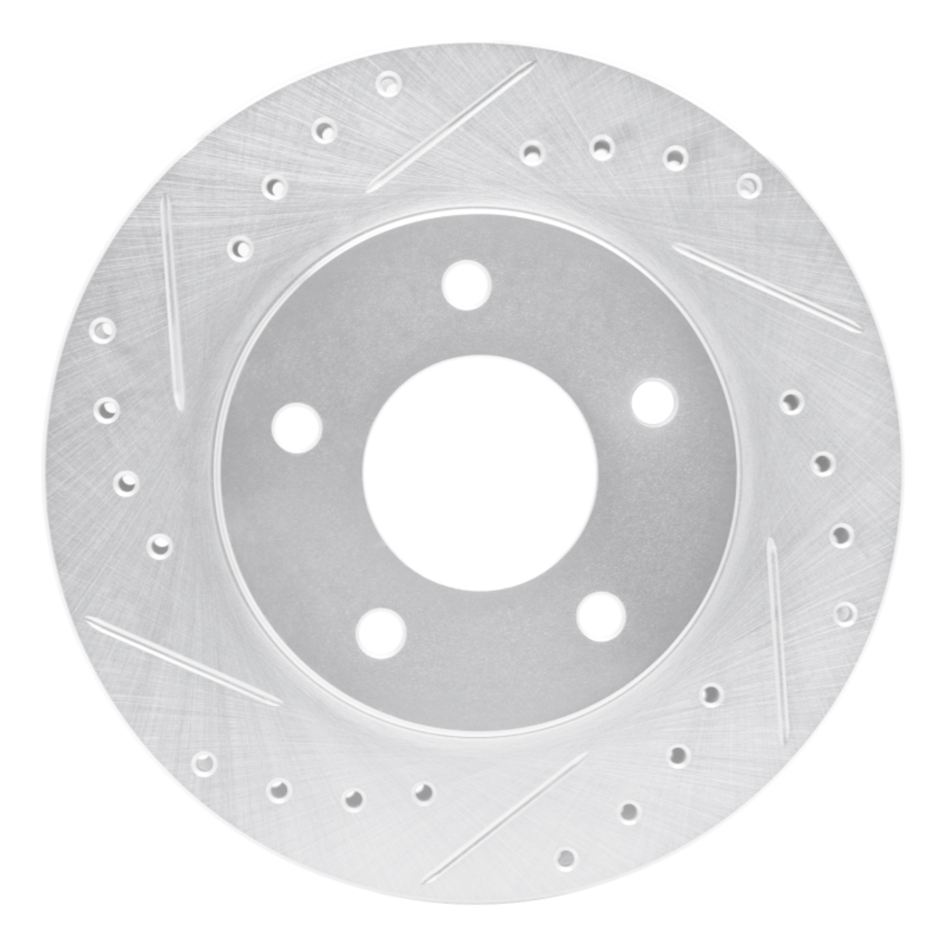 Picture of R1 88-96 Buick Regal Front Left Drilled & Slotted Silver Brake Rotor