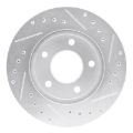 Picture of R1 88-96 Buick Regal Front Left Drilled & Slotted Silver Brake Rotor