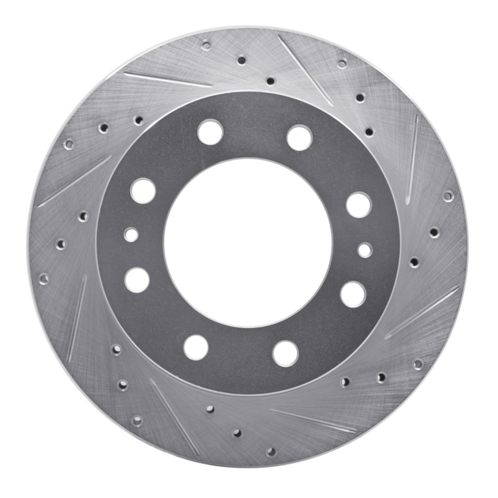 Picture of R1 99-20 Cadillac DeVille Front Right Drilled & Slotted Silver Brake Rotor