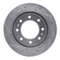 Picture of R1 99-20 Cadillac DeVille Front Right Drilled & Slotted Silver Brake Rotor