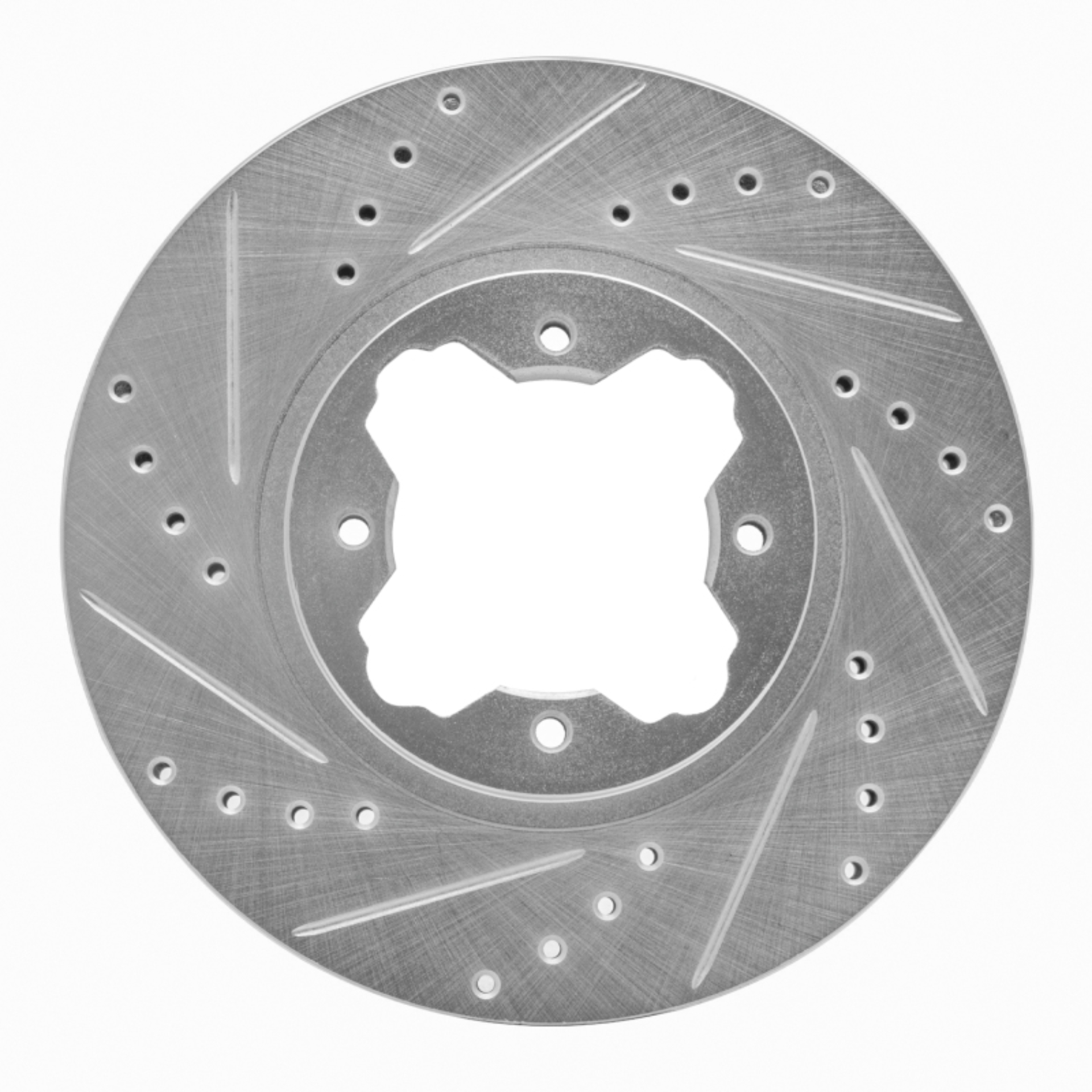Picture of R1 91-97 Acura CL Front Left Drilled & Slotted Silver Brake Rotor