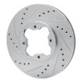 Picture of R1 91-97 Acura CL Front Left Drilled & Slotted Silver Brake Rotor