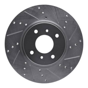 Picture of R1 04-06 Nissan Sentra Front Right Drilled & Slotted Silver Brake Rotor