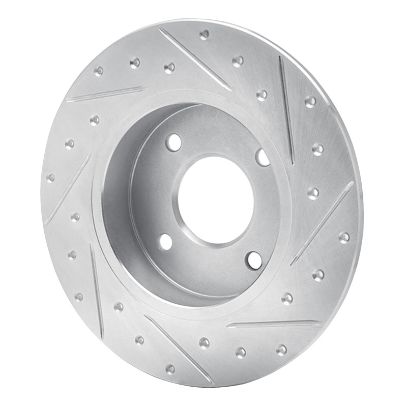 Picture of R1 04-06 Nissan Sentra Rear Left Drilled & Slotted Silver Brake Rotor