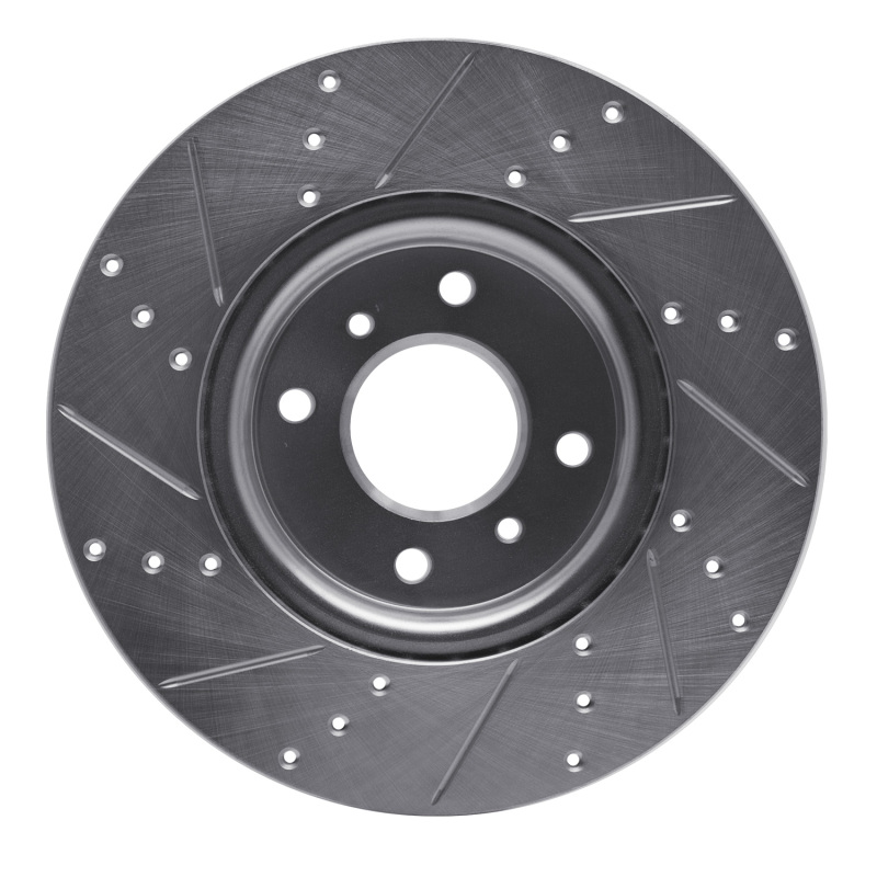 Picture of R1 04-06 Nissan Sentra Front Right Drilled & Slotted Silver Brake Rotor