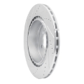 Picture of R1 08-15 Mitsubishi Lancer Rear Right Drilled & Slotted Silver Brake Rotor