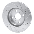 Picture of R1 06-19 Scion IQ Front Left Drilled & Slotted Silver Brake Rotor