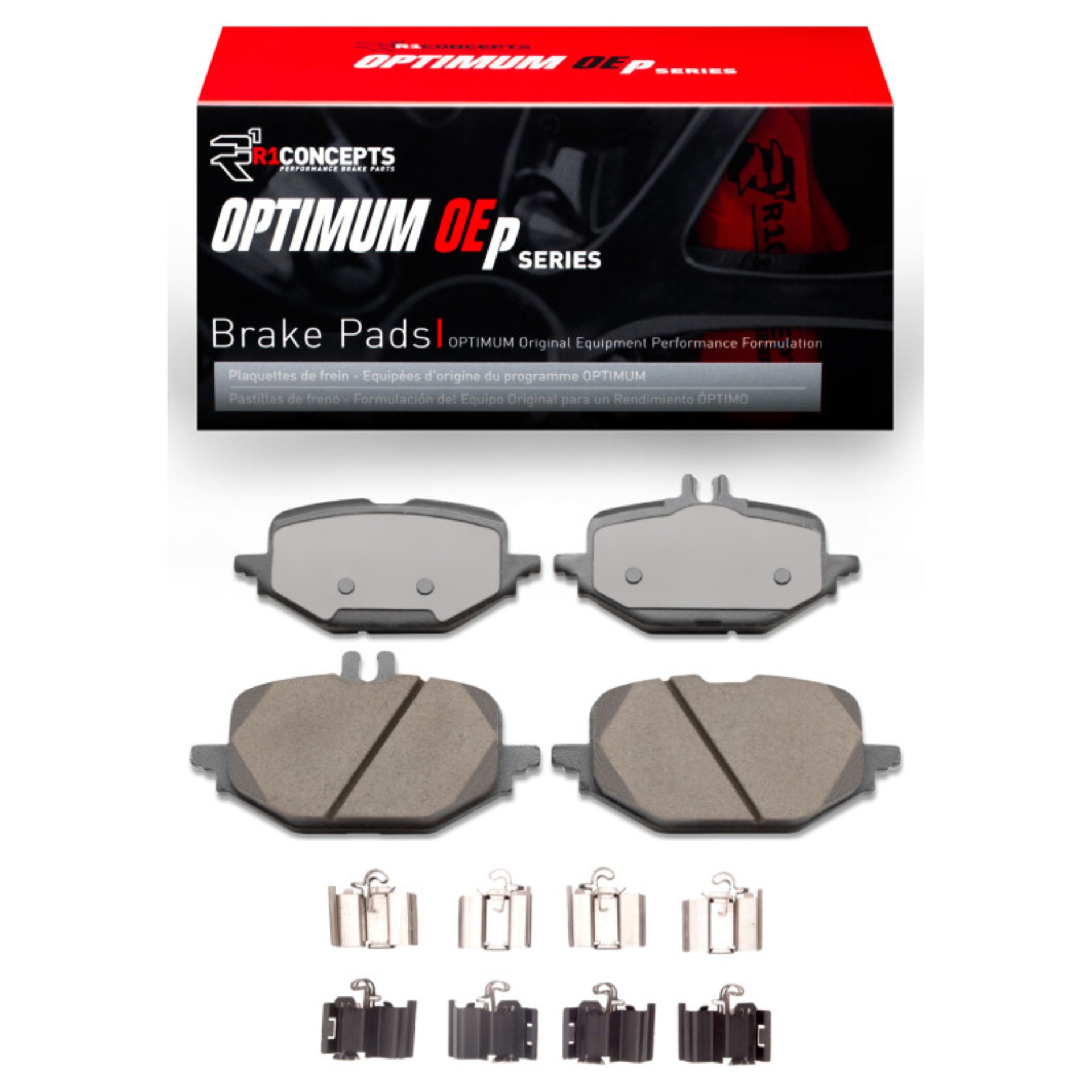 Picture of R1 22-25 Mercedes-Benz C200 (Mexico) Rear Optimum OE Pads & Hardware Kit