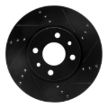 Picture of R1 09-19 Dodge Vision (Mexico) Front Right Drilled & Slotted Black Brake Rotor