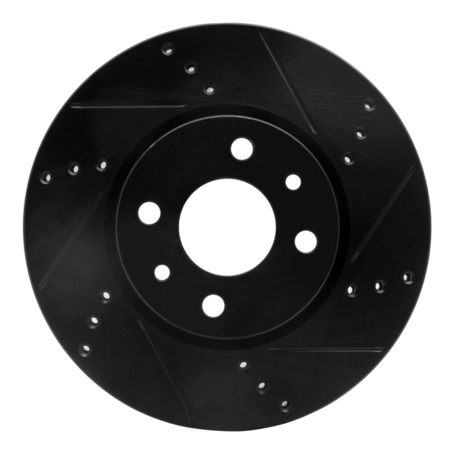 Picture of R1 09-19 Dodge Vision (Mexico) Front Right Drilled & Slotted Black Brake Rotor