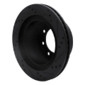 Picture of R1 03-08 Dodge Ram 4000 (Mexico) Rear Left Drilled & Slotted Black Brake Rotor