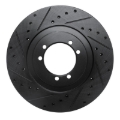 Picture of R1 96-06 Hummer H1 Rear Left Front Left Drilled & Slotted Black Brake Rotor