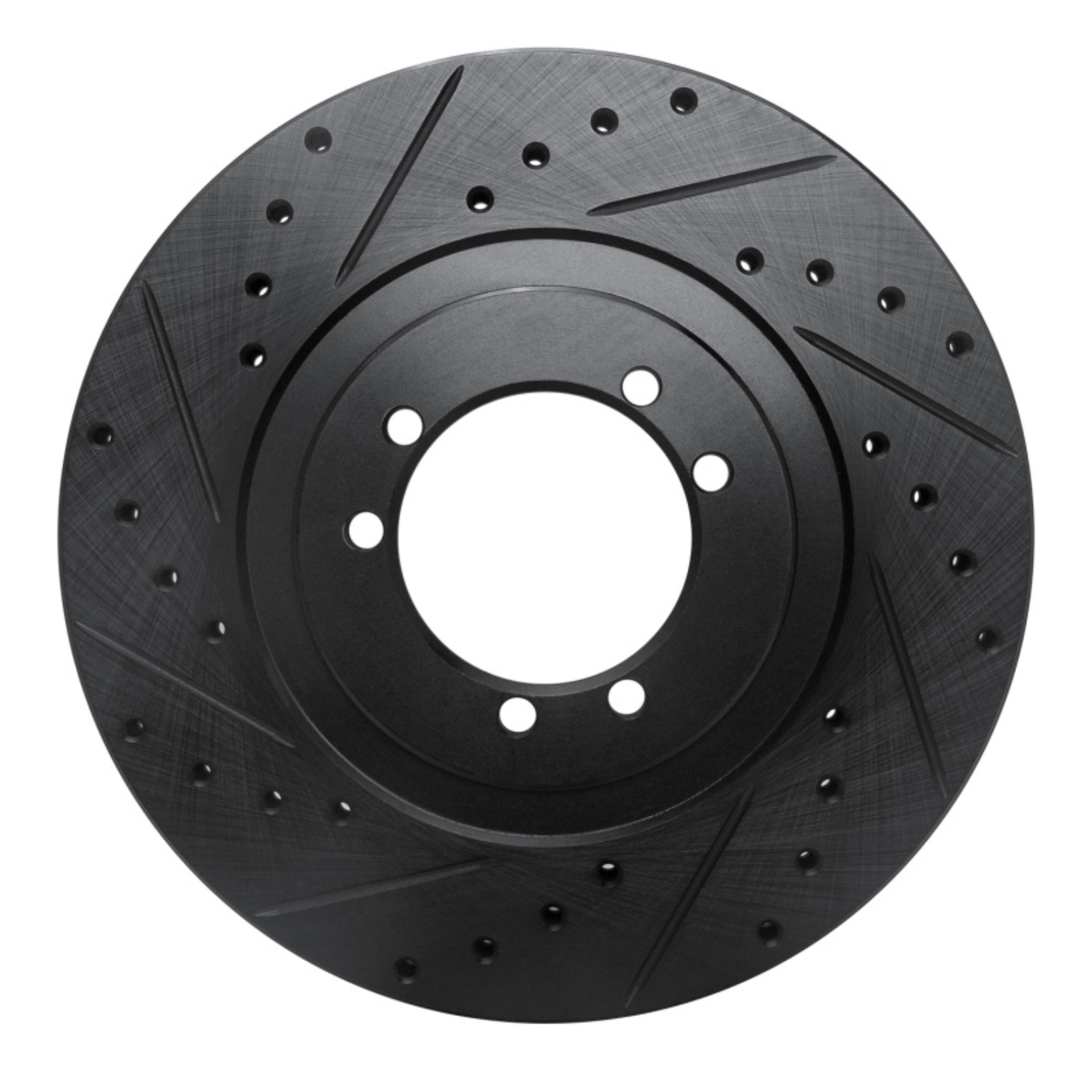 Picture of R1 96-06 Hummer H1 Rear Left Front Left Drilled & Slotted Black Brake Rotor