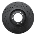 Picture of R1 96-06 Hummer H1 Rear Left Front Left Drilled & Slotted Black Brake Rotor