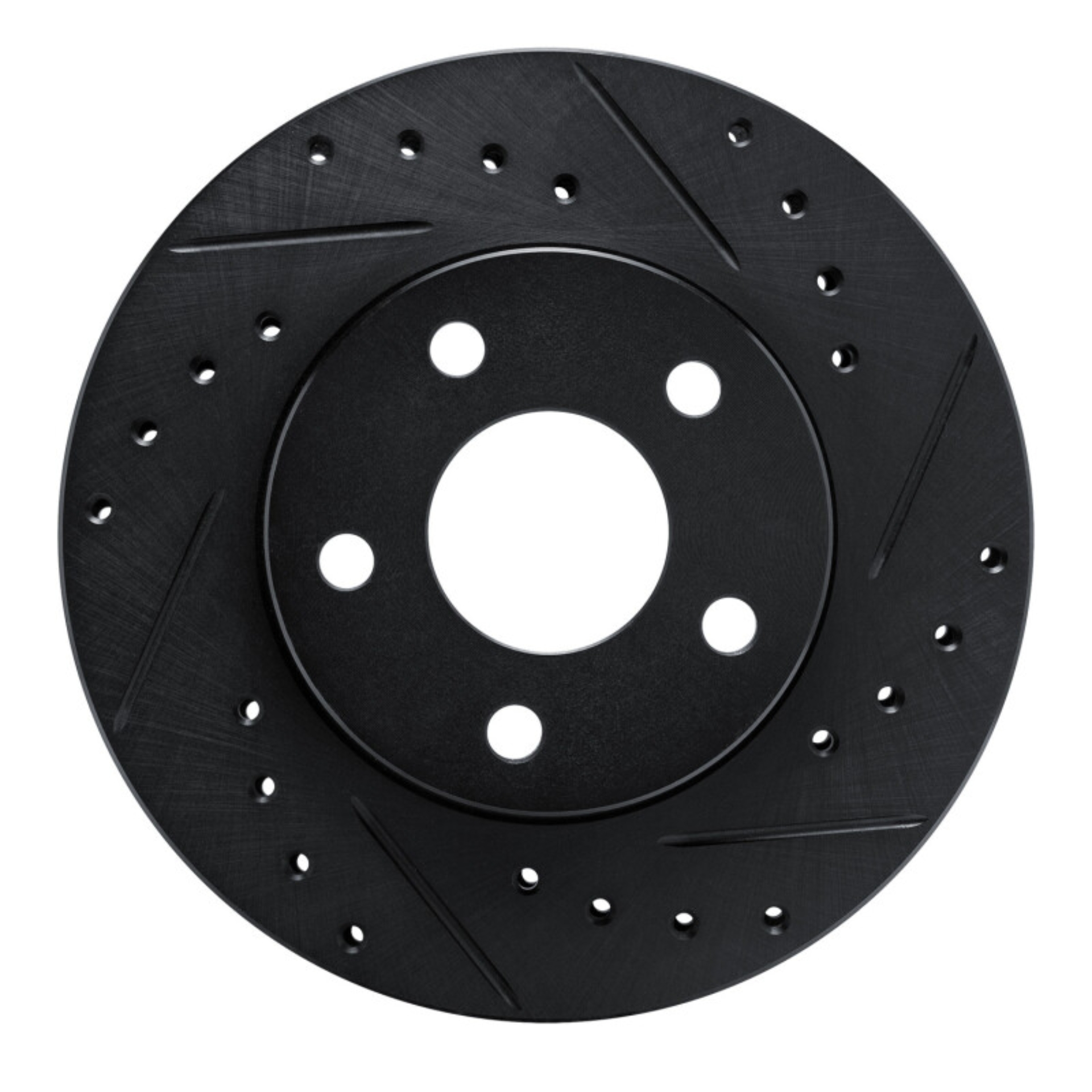 Picture of R1 82-84 Buick SKYHAWK Front Right Drilled & Slotted Black Brake Rotor