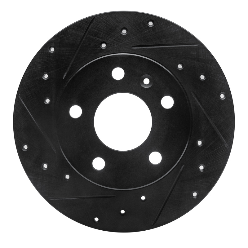 Picture of R1 02-08 Chevrolet Zafira (Mexico) Rear Left Drilled & Slotted Black Brake Rotor