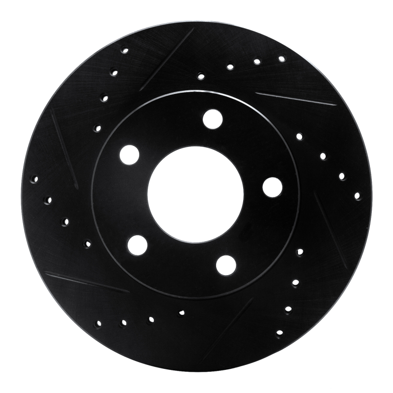 Picture of R1 75-80 Ford Granada Left Rear Drilled & Slotted Black Brake Rotor
