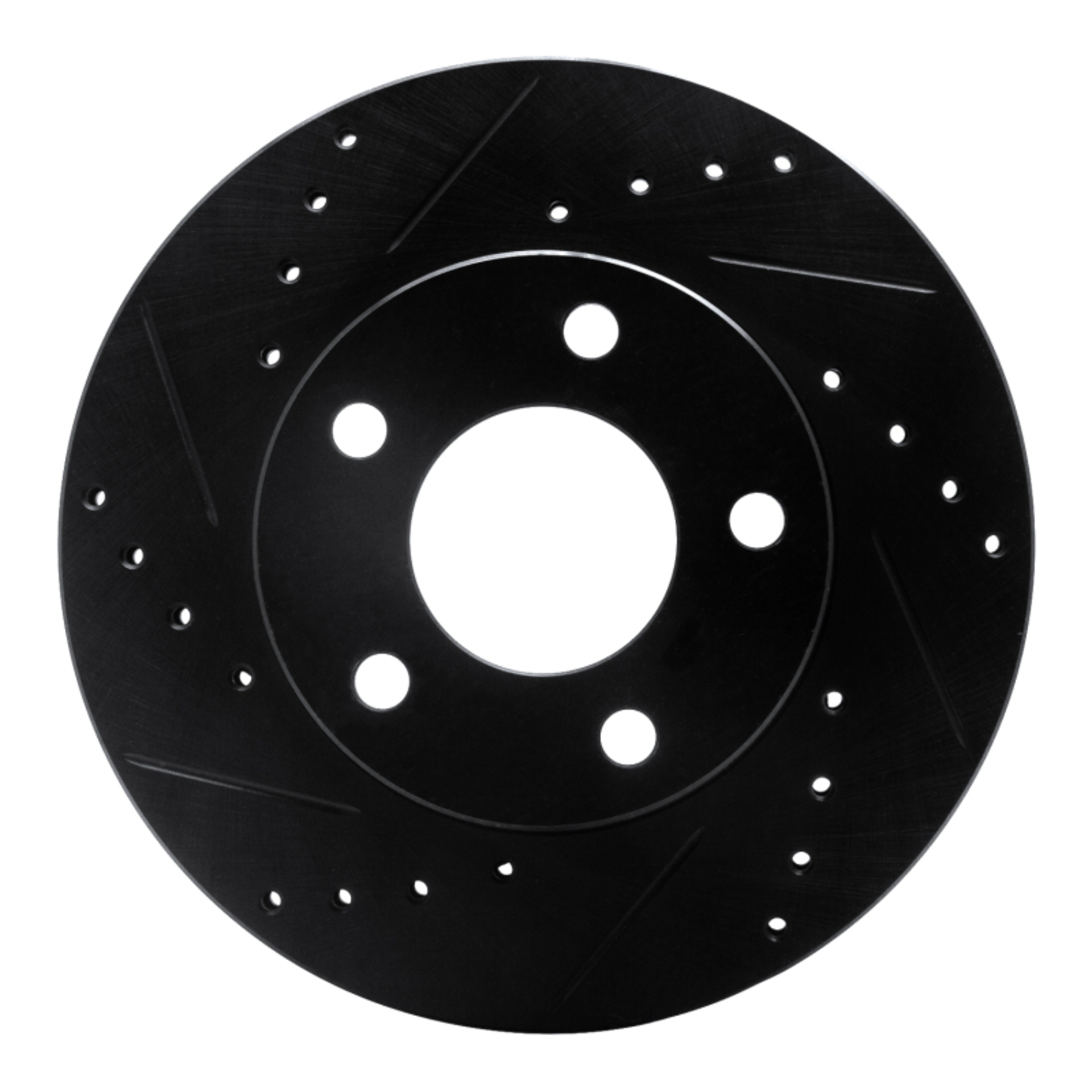 Picture of R1 75-80 Ford Granada Left Rear Drilled & Slotted Black Brake Rotor