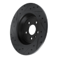 Picture of R1 13-20 Ford Escape Rear Right Drilled & Slotted Black Brake Rotor