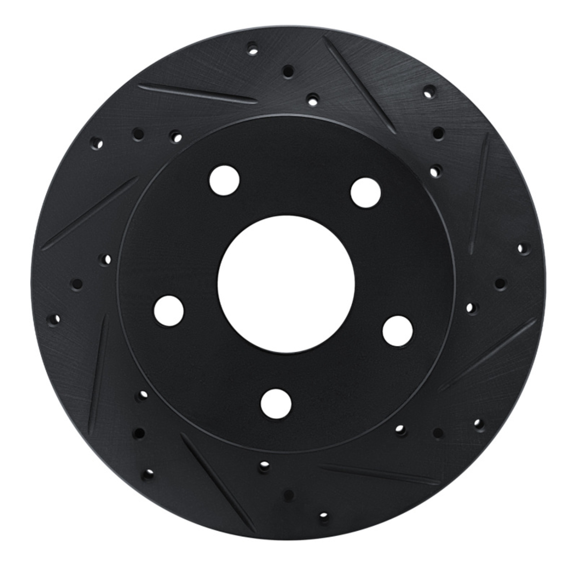Picture of R1 90-97 Ford AEROSTAR Left Front Drilled & Slotted Black Brake Rotor