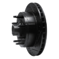Picture of R1 80-85 Ford F-250 2WD (Excl Super Duty) Front Right Drilled & Slotted Black Brake Rotor