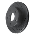 Picture of R1 90-97 Ford AEROSTAR Left Front Drilled & Slotted Black Brake Rotor