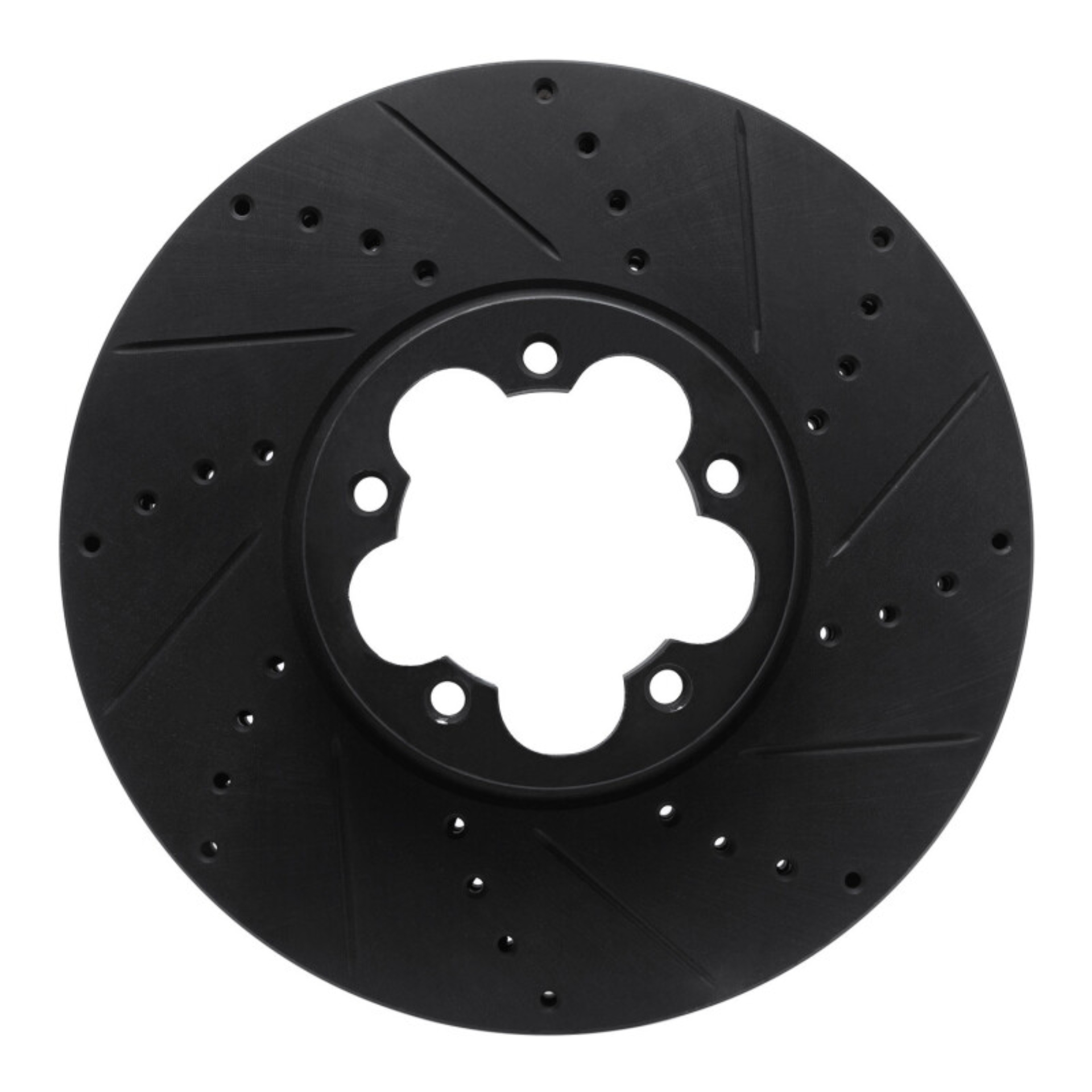 Picture of R1 15-25 Ford Transit-350 HD/DRW Front Right Drilled & Slotted Black Brake Rotor