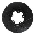 Picture of R1 14-19 Ford Transit (Mexico) Front Right Drilled & Slotted Black Brake Rotor