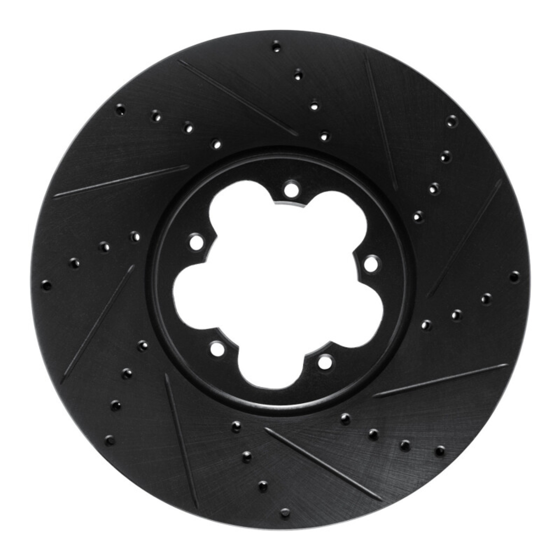 Picture of R1 14-19 Ford Transit (Mexico) Front Right Drilled & Slotted Black Brake Rotor