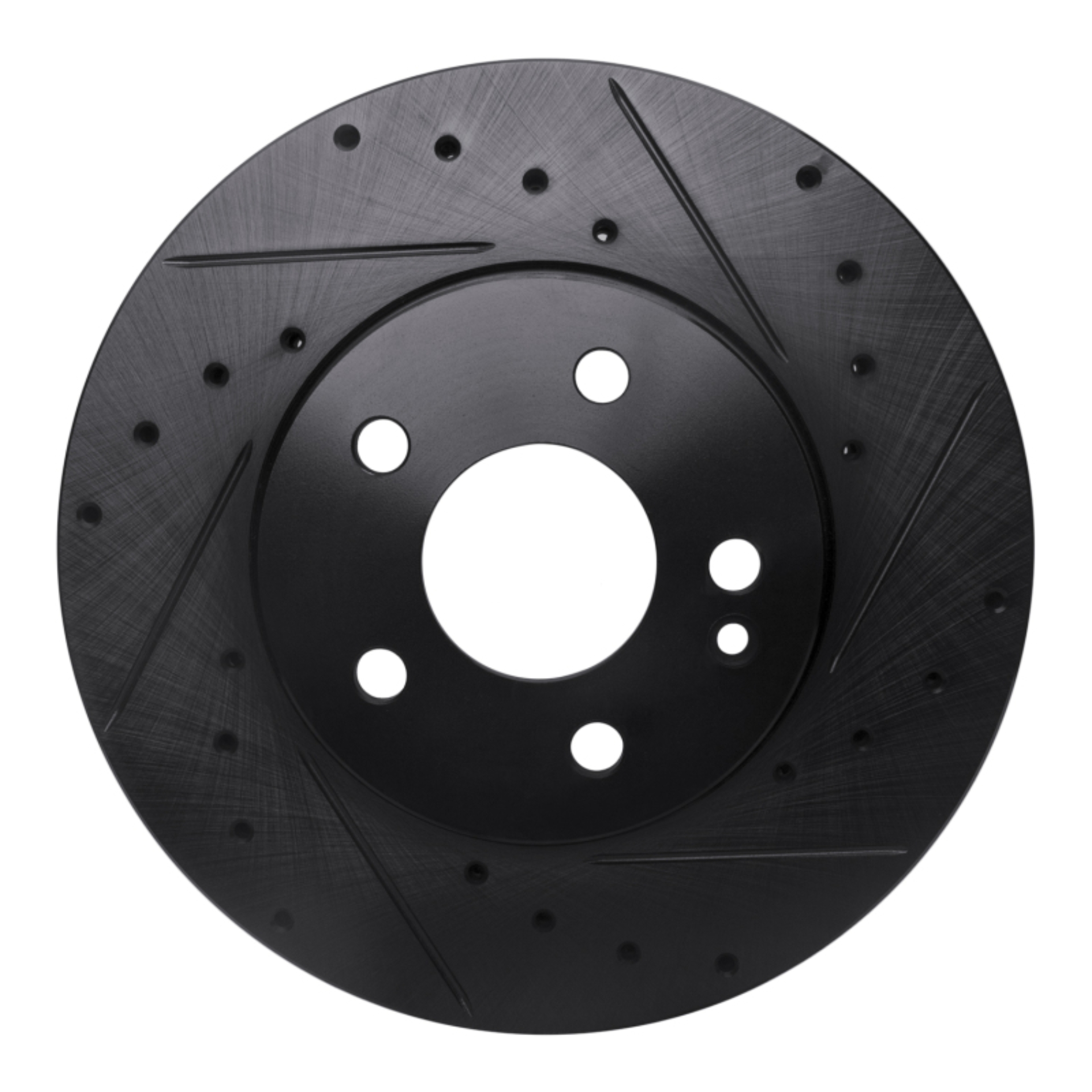 Picture of R1 16-23 Mercedes-Benz Metris Front Right Drilled & Slotted Black Brake Rotor
