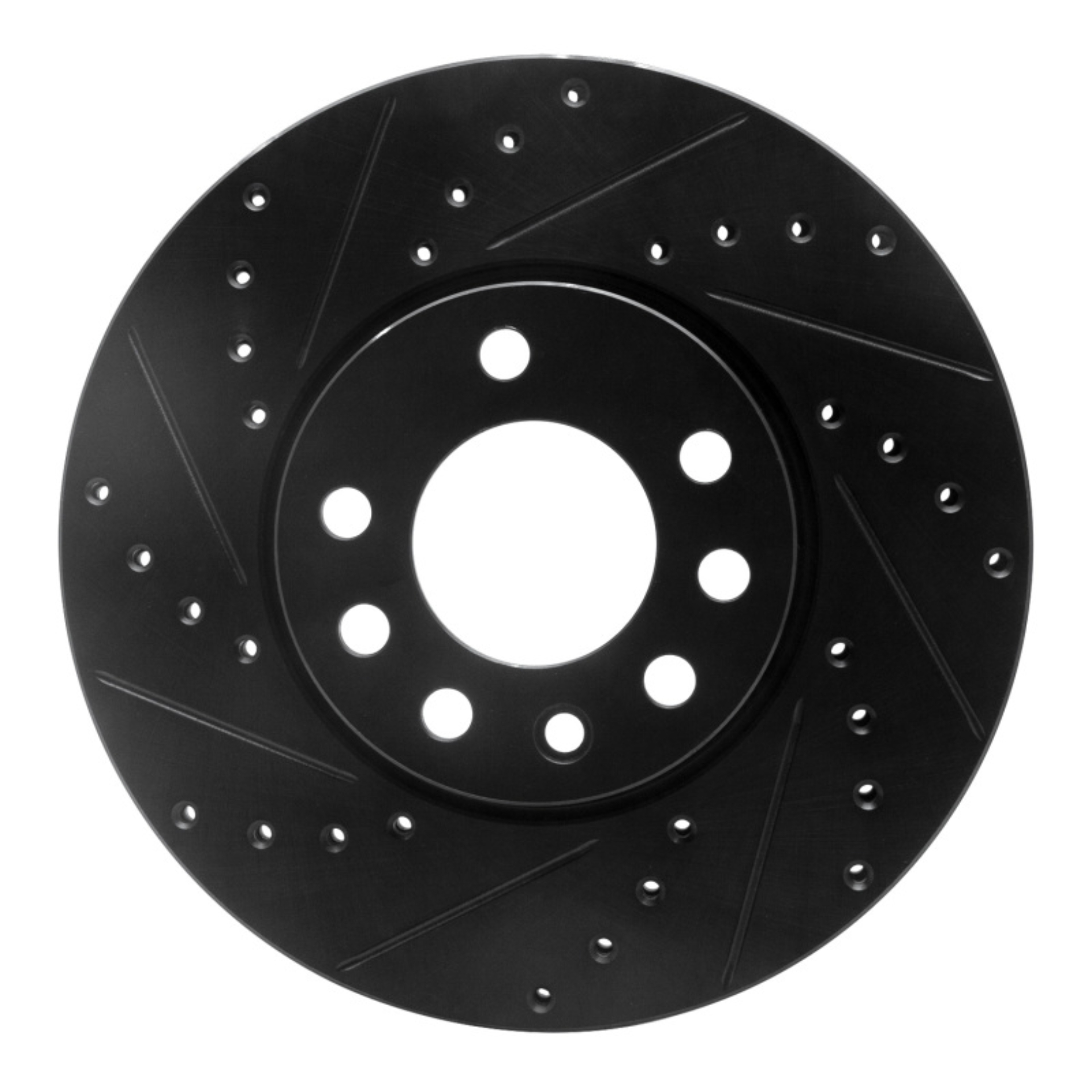 Picture of R1 03-11 Cadillac BLS (Mexico) Front Left Drilled & Slotted Black Brake Rotor