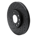 Picture of R1 03-11 Cadillac BLS (Mexico) Front Left Drilled & Slotted Black Brake Rotor