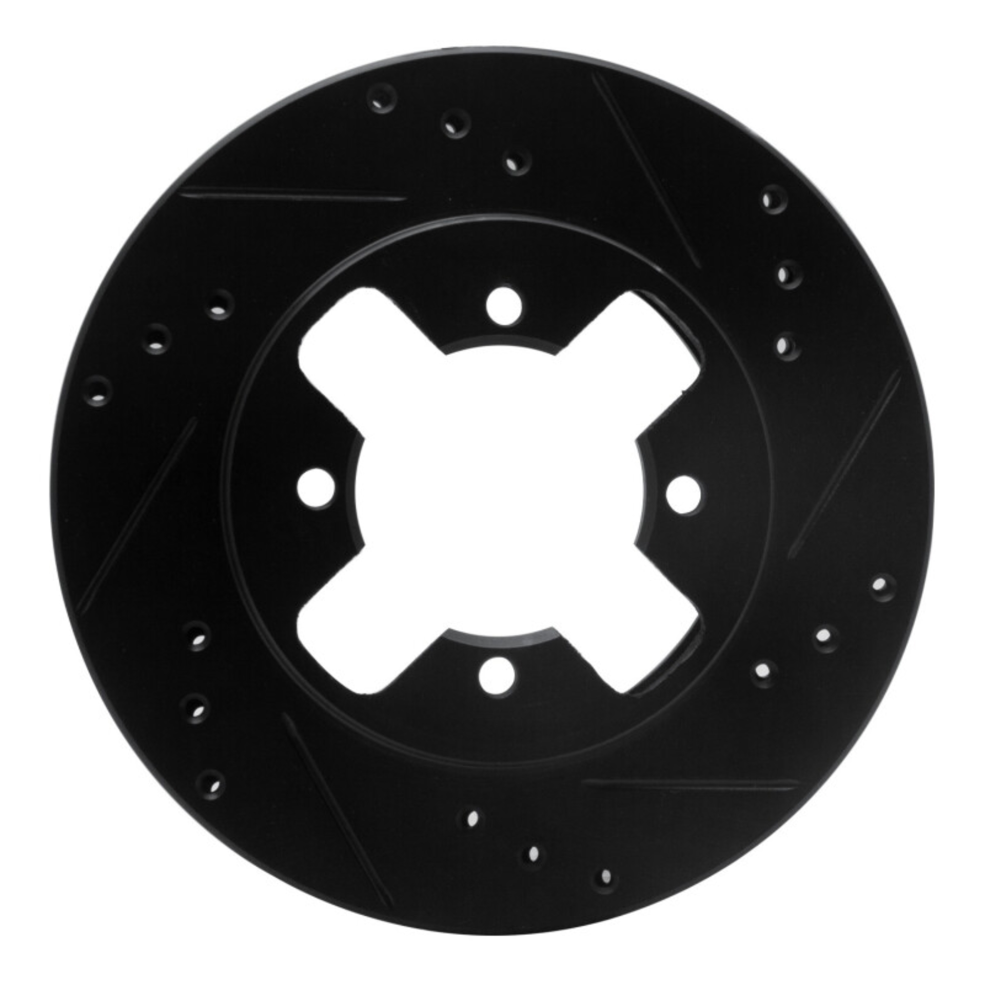 Picture of R1 84-86 Nissan 300ZX Front Right Drilled & Slotted Black Brake Rotor
