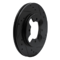 Picture of R1 84-86 Nissan 300ZX Front Right Drilled & Slotted Black Brake Rotor