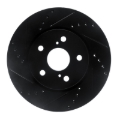 Picture of R1 18-22 Toyota C-HR Front Left Drilled & Slotted Black Brake Rotor
