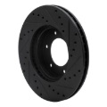 Picture of R1 93-98 Toyota T100 Front Left Drilled & Slotted Black Brake Rotor