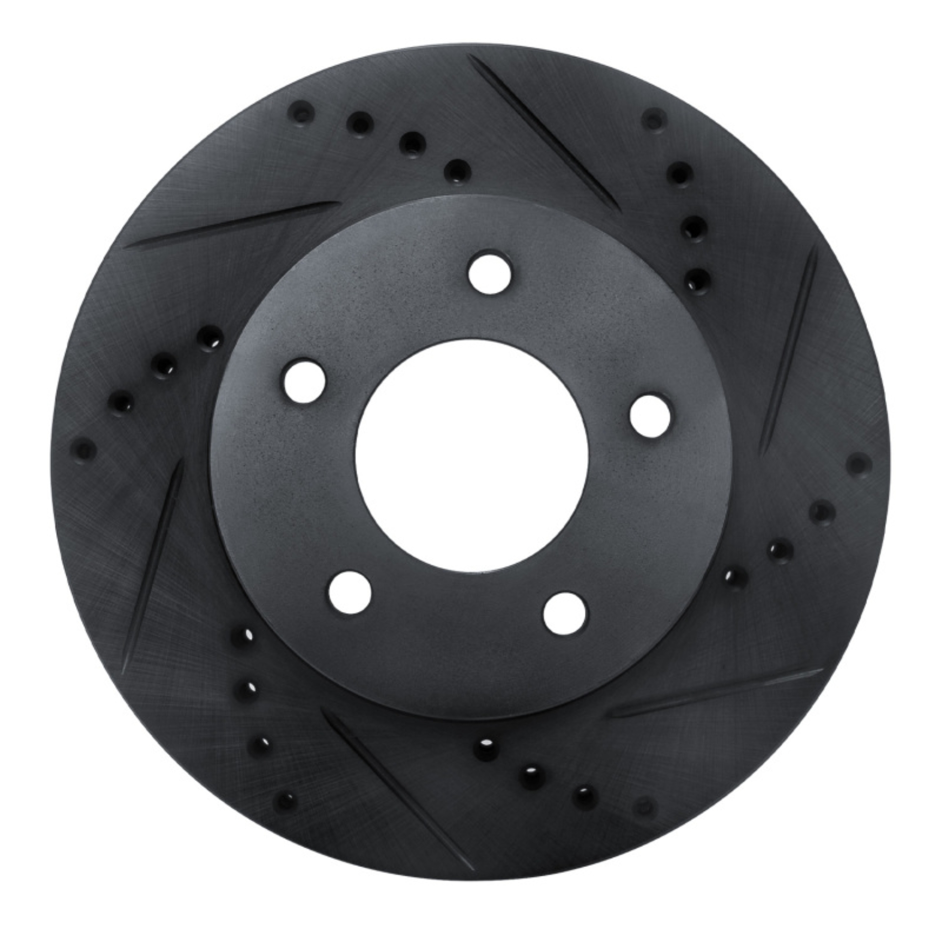 Picture of R1 96-98 Mazda MPV Front Right Drilled & Slotted Black Brake Rotor
